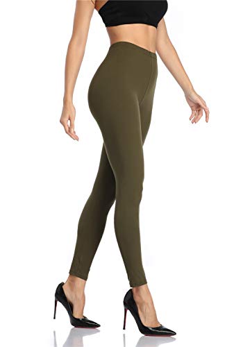 Image of Kotii Women's Soft Full Length Leggings High Waist Ankle Length Leggings Pants Tights