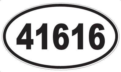 US Decal, Inc. Number 41616 Oval Sticker