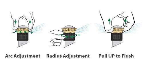 Rain Bird R-VAN-14 2,4–4,3 m verstellbare Drehdüsen (45 bis 270 Grad) (3 Stück)