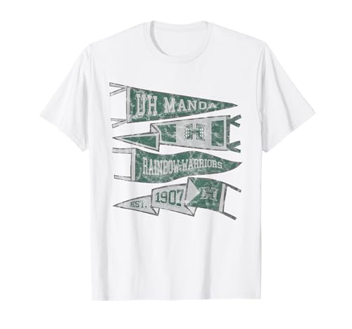 University of Hawaii Rainbow Warriors Distressed Pennants T-Shirt