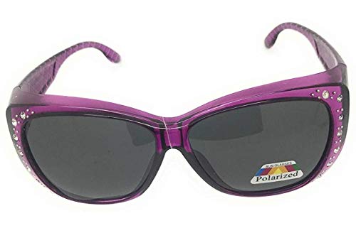 The Starlet Polarized 55 mm Fit Over OTG Butterfly Rhinestone Oval Rectangular Sunglasses4