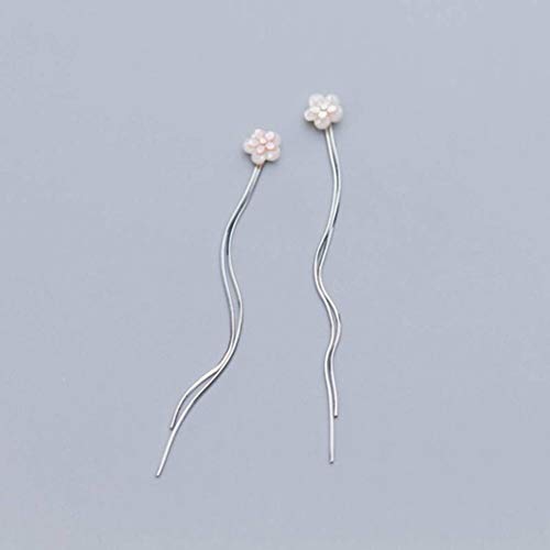 Boucles d'oreilles S925 anti-allergie deux pièces de mode coréenne pour lobes délicats