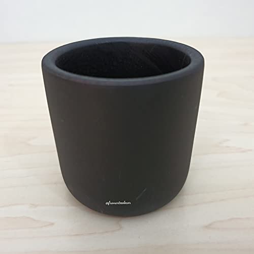 CACHEPOT EM TERRACOTA- PRETO