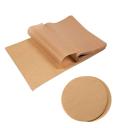 200 círculos de pergamino para hornear, bandeja antiadherente perfecta para barbacoa, hojas de círculos, hojas de hornear a prueba de grasa, moldes de pastel circulares y estaño Cover