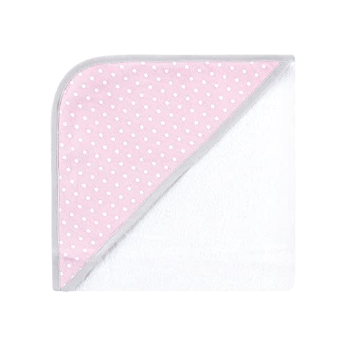 Image of Hudson Baby Unisex Baby Cotton Rich Hooded Towels, Floral Pretty Elephant, One Size