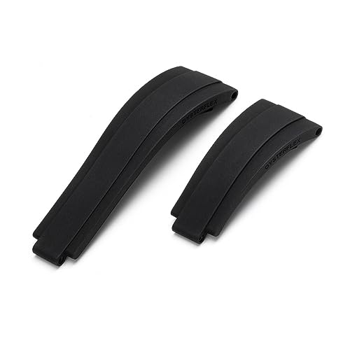 ILAZI For Rolex Rubber Watch Strap 20mm,21mm with silver buckle Watch bands