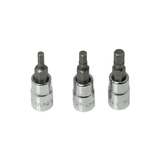Image of Taparia 1 /4 inch Square Drive Allen Hex Socket Bit Set (AH 3,4,5 mm)-Hardened CrV Steel Socket S2 Hex Bits-Compatible With Ratchets, L Handles, Wrenches, Power Tools-Automotive Repair Tools for Garages