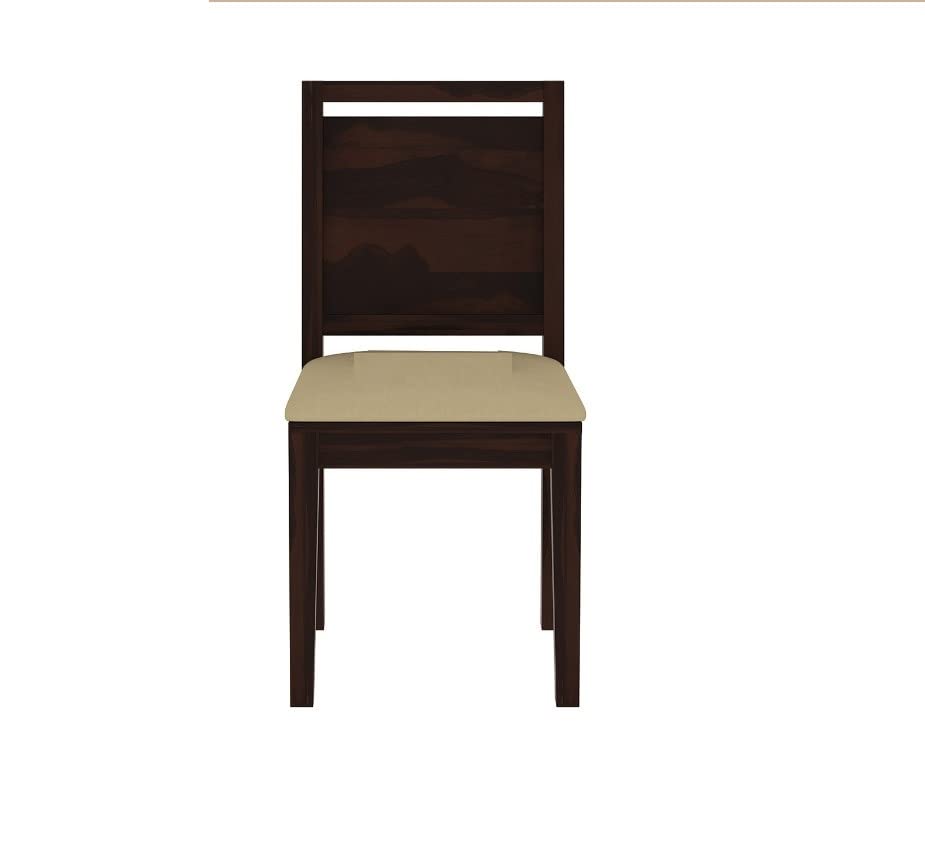 Image of Varsha Furniture Solid Sheesham Wood Dining Chair for Dining Room Set of 2 | Wooden Study Chairs | Multipurpose Chair (Walnut Finish)