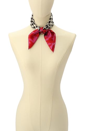 kate spade new york Women's Houndstooth Silk Bandana, Stylish & Lightweight Accessory, Ideal for Everyday3