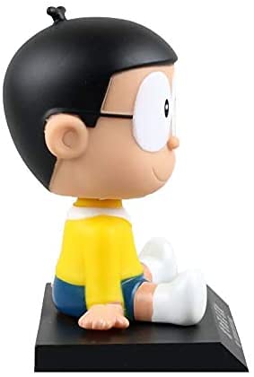 Image of AUGEN Super Hero Nobita Doremon Action Figure Limited Edition Bobblehead with Mobile Holder for Car Dashboard, Office Desk & Study Table (Pack of 1)