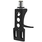 HEMOTON Universelle Headshell Halterung für Plattenspieler Ersatz Tonabnehmerhalterung mit Vibrationsdämpfung Kompatibel für Dj und Vinyl Schwarzes Zubehör für Präzisen Klang
