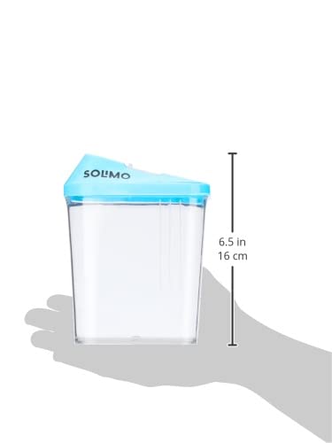 Image of Amazon Brand - Solimo Plastic Storage Containers with Sliding Mouth (Set of 12, 750ml, Blue)
