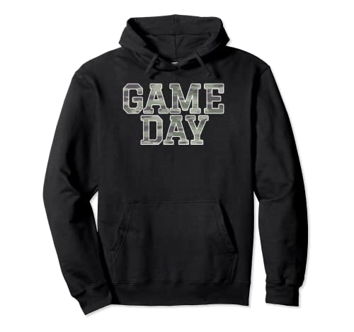 Game Day Camo Football Fans Temporada Tendencia Sport Lover Regalo Sudadera con Capucha
