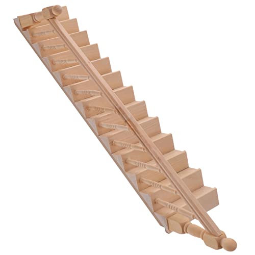 CORHAD 手すり階段 ドールハウスのステ マイクロ風景階段の装飾 木の階段 1/12スケールのアクセサリー ミニチュアステッパー 男の子 付属品 家庭用品 木製の階段 モデル