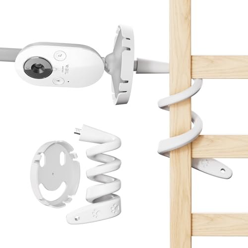 Gusfeliz Support caméra bébé pour babyphone Philips SCD843/26 SCD833/26 SCD891/26 SCD630/26 – Support à clip flexible, réglable à 360°, sans perçage, montage sur table de lit – vue 9