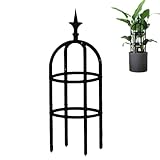 Gartenspalier aus Metall – PE-beschichtete, rostfreie Stütze, hoher Pflanzenobelisk für Kletterpflanzen, modulares, einfaches Installationsdesign, wetterbeständiger Gartenturm | für Jasmine Honeysuckl