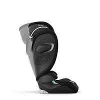 CYBEX Gold Kinder-Autositz Solution G2 Plus, Ab ca. 3 bis 12 Jahre (100 - 150 cm), Max. 50 kg, Für Autos mit und ohne ISOFIX, Moon Black (Schwarz) – Ansicht 6