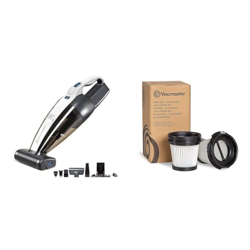 Image of Vacmaster Pet Hair Cordless Hand Vacuum with Motorized Nozzle VHVF Replacement HEPA Filters Kit, 2pcs
