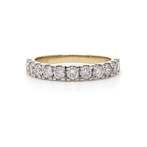 14k Yellow Gold Lab-Created Diamond Wedding Band Ring (1 1/2 cttw, F-G Color, VS-SI Clarity) Size 6 Cover