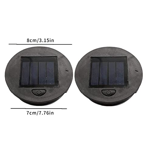 Zonne-verlichting Vervanging Top LED 300 mAh Opknoping Lantaarns Lamp Deksel Warm Licht 8 cm 2 Stks/Solar Lights Outdoor… - Afbeelding 3