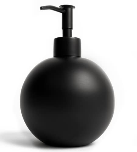 H.Y.A Designs - Bathroom Soap Dispenser - Rust Proof Stainless Steel - Hand Soap Dispenser for Bathroom - Dish Soap Dispenser for Kitchen Sink - Large Soap Dispenser - Lotion Pump - 20oz (Black)