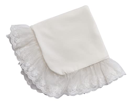 Haute Baby Corinne Baptism Christening Valentine's Day Take Me Home Gown with Floral Combo – Includes Receiving Blanket & Bonnet (0-3 Months, White)4