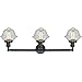 Innovations 205-BK-S-G534-LED 3 Light Vintage Dimmable LED Adjustable Bathroom Fixture, Matte Black