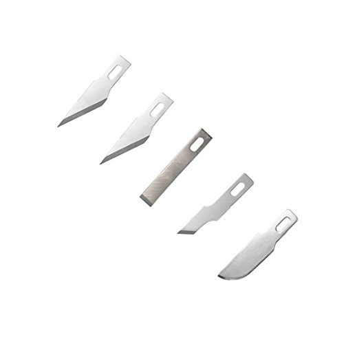 Modelcraft PKN1705 5 Assorted Blades for #1 Knife, Metal, 3.7 cm