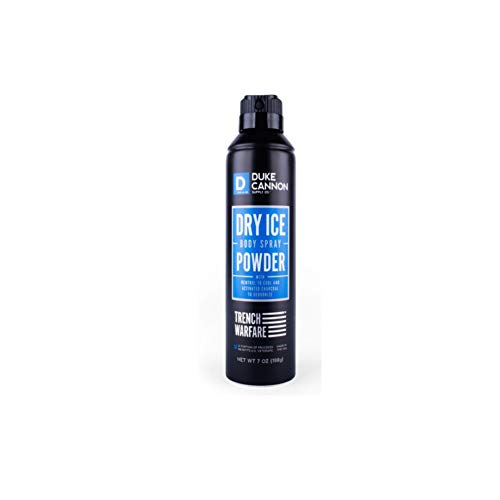 Duke Cannon Supply Co. - Trench Warfare Body Powder, Dry Ice (6 oz) Refreshing Deodorizing Body Powder Providing Protection to Relieve and Prevent Skin Discomfort (DUK-BODYSPRAY)