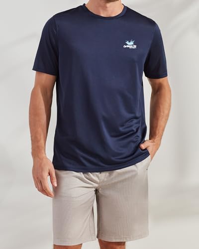 CARIBBEAN JOE Men's Rash Guard, Saltwater Therapy Long Sleeve Sun Protection Swim, Beach and Fishing T-Shirt Top3