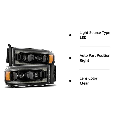 Alpharex Luxx-Series 02-05 Ram Projector Headlights Alpha-Black #TOP4