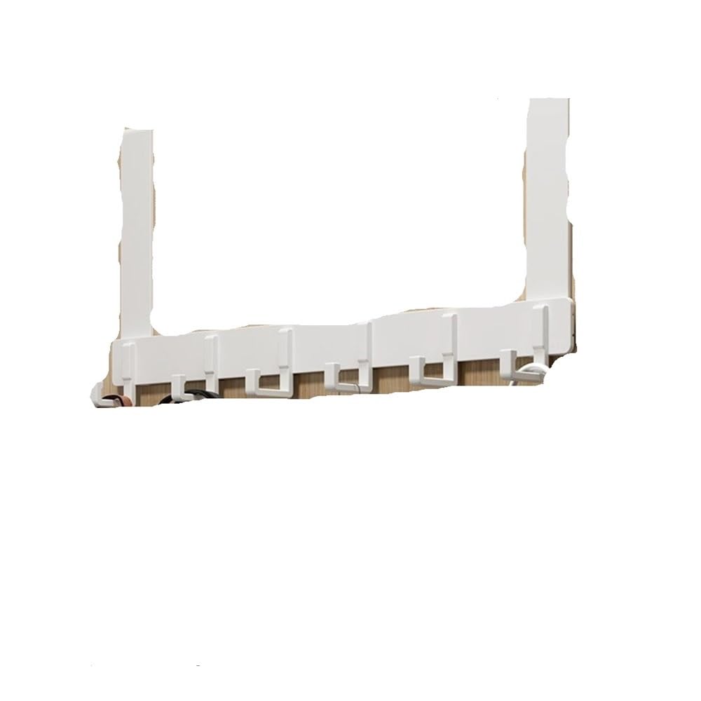 Sunrrafck White 1Pcs 6Hooks Over The Door 6 Clothes Coat Hat Towel Hanger Home Bathroom Organizer Rack Kitchen Accessories Holder(,18Cm)