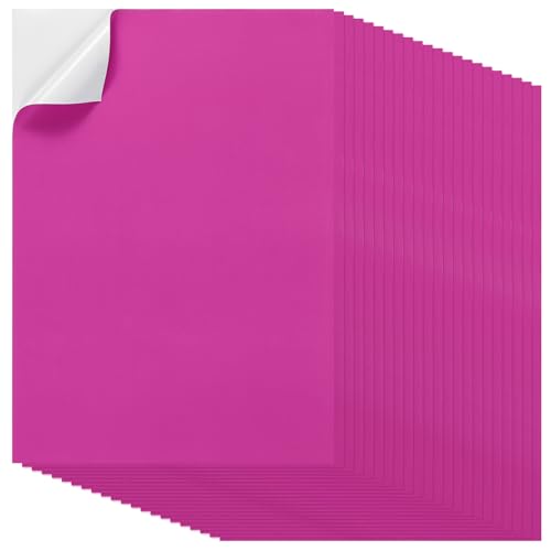 Papier Autocollant Mat A4 Rose Foncé PATIKIL 40 Feuilles pour Imprimante Laser Jet d'Encre