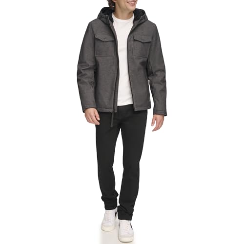Image of Levi's Men's Soft Shell Two Pocket Hooded Trucker Jacket
