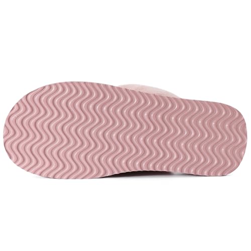 Image of Litfun Fuzzy Memory Foam Slippers for Women Indoor Outdoor House Shoes