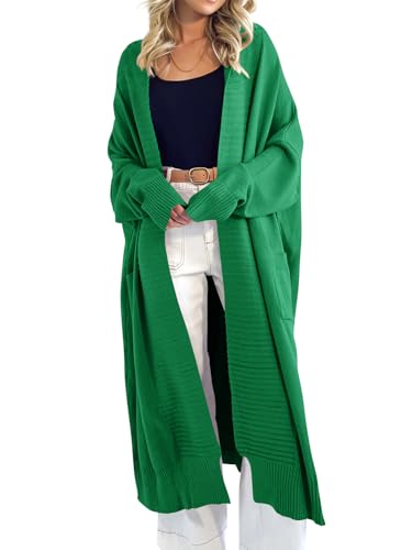 Image of Danedvi Womens Long Cardigan Sweaters 2026 Spring Chunky Knit Oversized Slouchy Open Front Warm Coats with Pockets