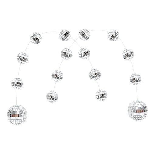 KALLORY - 2 unidades de bolas espejadas para decoración de fiestas, bodas y festividades, fáciles de instalar en discotecas, salas de baile y bares miniatura 1