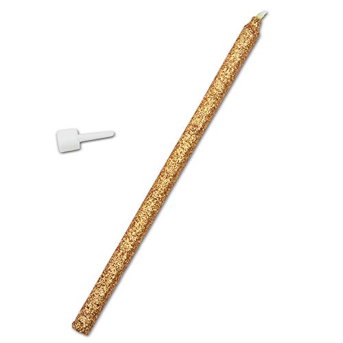 Metallic Glitter Long Thin Birthday Cake Candles In Holders (5 In., 48 Pack) #TOP7