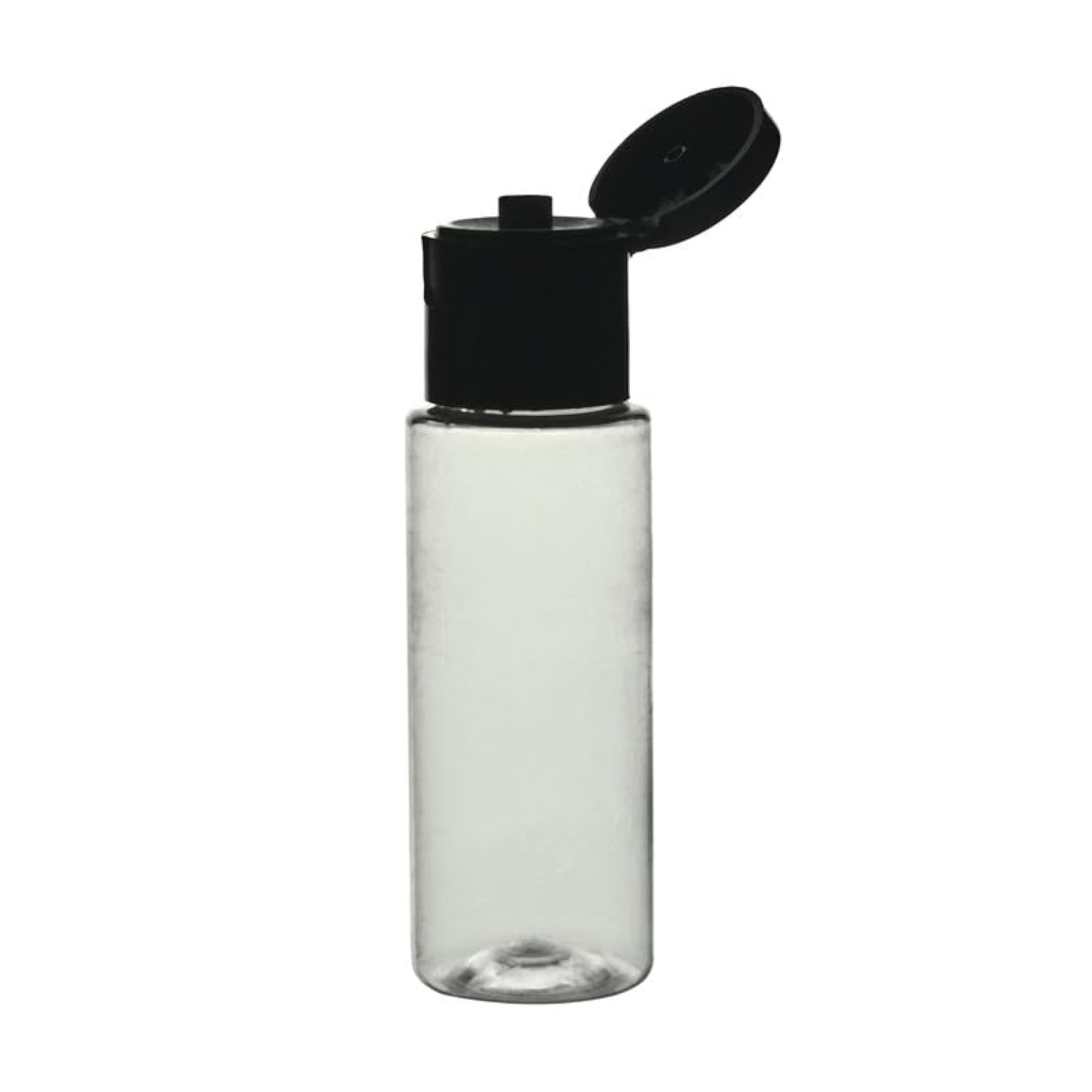 Clear Round Pet Bottle, 30ml with Flip-Top Cap