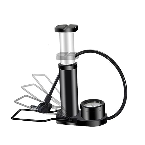 OSOLADY Mini Foot Pump High Inflator Bike Tire Pump Multi-Purpose for Bike Riding Accessories Metal Material Barometer