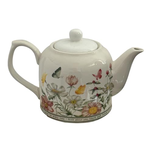 Pitycbo Teiera in Porcellana Multiuso con Impugnatura Comoda Da 1 L per Sala Da Tè, Ristorante, Festa