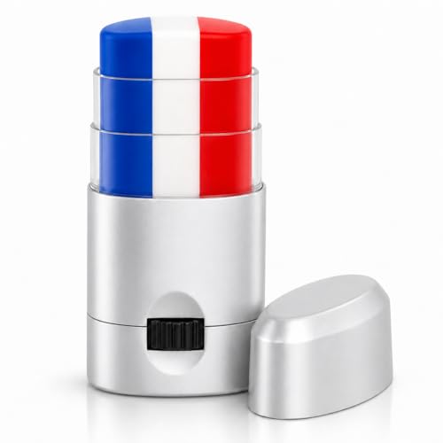 Yeweian Red White and Blue Eye Black Stick, Patriotic USA Flag Face Paint Makeup for 4th of July Accessories, Baseball Softball Football Sports Face Body Paint Sticks for Game Day, Kids Women Men