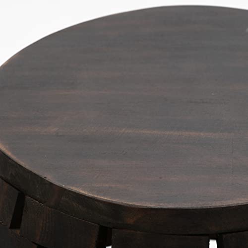 Amazon Aware Indoor And Outdoor Recycled Checkered Wood Stool And Plant Stand, Cocoa #TOP2