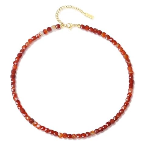 COAI Women's Red Carnelian Stone Necklace Cover
