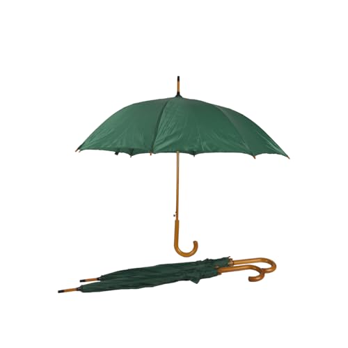 Paraguas automático verde unisex de 102 cm resistente con 8 costillas 3