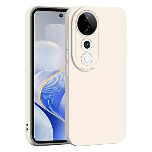 SEAHAI Case for Vivo V40 5G / Vivo V40 Pro 5G, Ultra Thin Premium Soft Silicone Phone Cover with Thickened Camera Protection Design, Shockproof TPU Bumper Fashion Case Cover - White