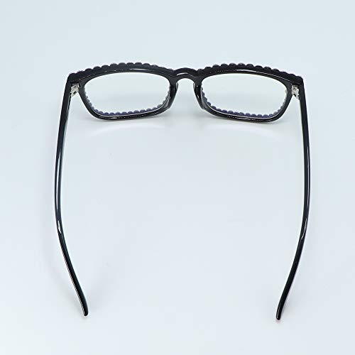 Image of Square Rhinestone Reading Glasses For Women Blue Light Blocking Computer Readers Glasses