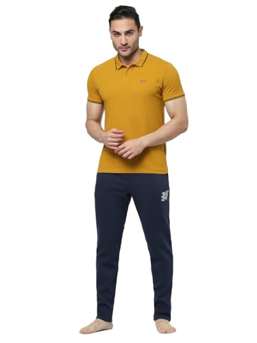 Image of Jack & Jones Men's Yellow Polo Collar Slim Fit T-Shirt