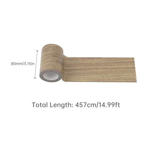 Image of Wood Grain Tape, 3.15inch x 15ft Self Adhesive Wood Grain Repair Tape for Floors, Furniture,Doors, Trim Effect Colored Duct Tape Brown Pine