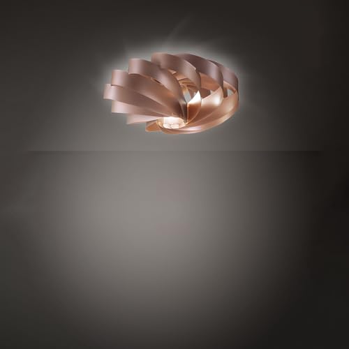 Linea Zero Plafoniera Moderna 1 Luce Flat In Polilux Rame D30 Made In Italy